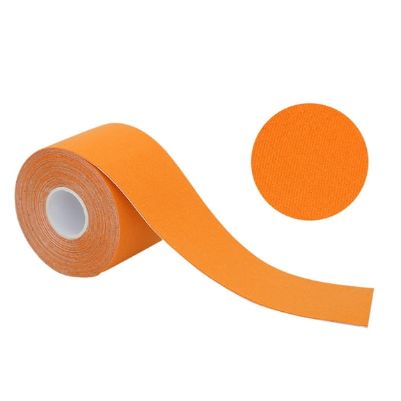 Solivara Athletic Sports Tape Orange Kinesiology Tape for Athletes & Physical Therapy, Easy Tear No Sticky Residue Wrist Ankle Support Tape, Latex-Free Breathable Fabric, 0.98" x 196.85"