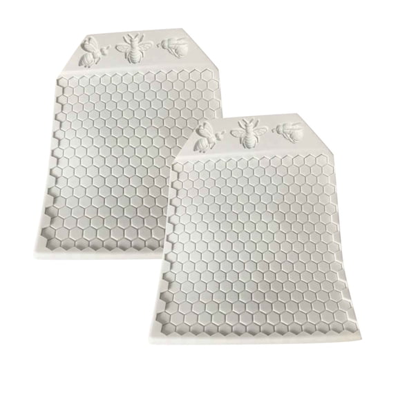 Rulong Baking Supplies Honeycomb Silicone Cake Mold Beehive Fondant Mat For Desserts White One Size