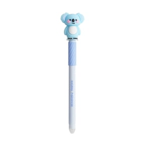 Solivara Erasable Gel Pen With Cute Animal Motif Koala Design 0.5mm Blue Ink Stationery Wrapping Scrapbooking Planner Holiday Multicolored 6.30 * 0.39 In