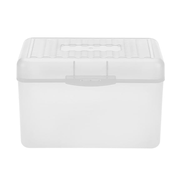 Rulong Index Card Organizer Box Flash Card Holder Notecard Storage White 5.7x3.35x3.54 In