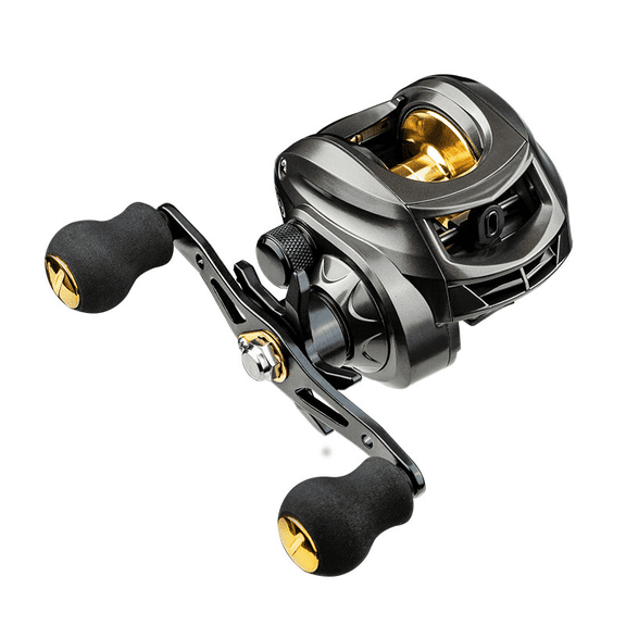 Rulwuck AK2000 Magnetic Brake Fishing Reel Rotating Button 12 Gears Baitcasting Explosion-Proof Line Water Drop Wheel for Outdoors