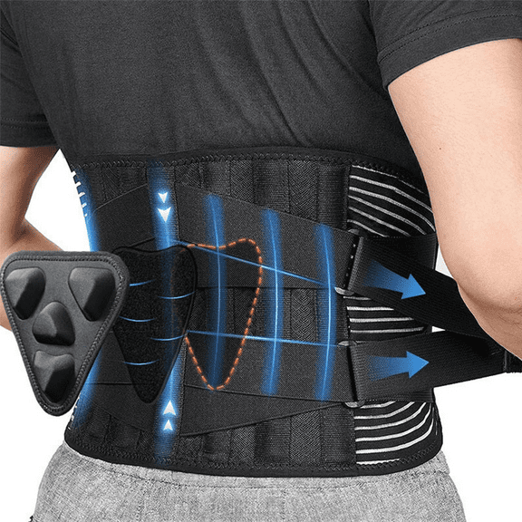 Rulwuck Back support strap, lower back brace for pain relief, back support brace for weightlifting during work, spinal scoliosis pain relief brace