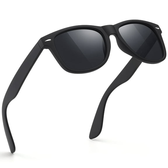 Rulwuck Polarized sunglasses suitable for men and women, classic retro 80s color tone UV protective sunglasses