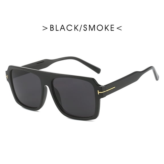 Rulwuck large polarized fitting sunglasses for women and men, oversized stylish square lampshade for driving, UV resistant T-shaped decorative sunglasses