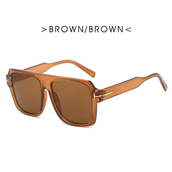 Rulwuck large polarized fitting sunglasses for women and men, oversized stylish square lampshade for driving, UV resistant T-shaped decorative sunglasses
