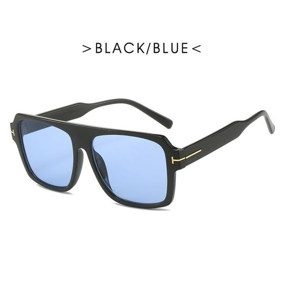 Rulwuck large polarized fitting sunglasses for women and men, oversized stylish square lampshade for driving, UV resistant T-shaped decorative sunglasses