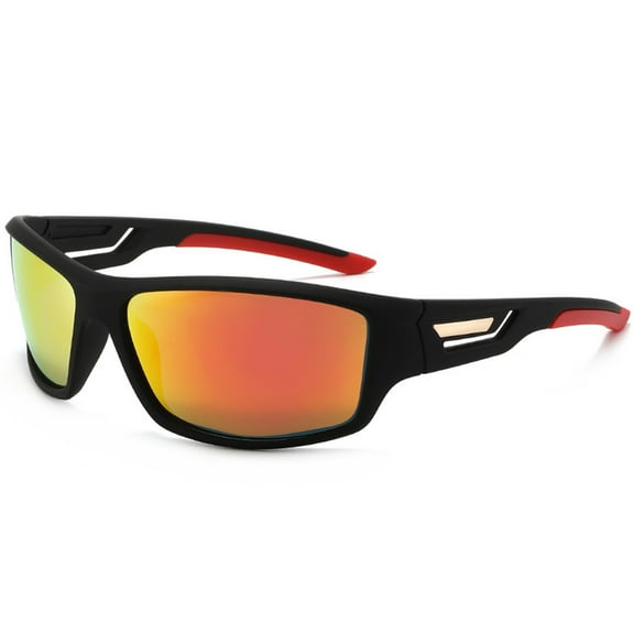 Rulwuck polarized sports sunglasses for men and women, driving sunglasses, night vision sunglasses, cycling, running, fishing, golf goggles, unbreakable frame