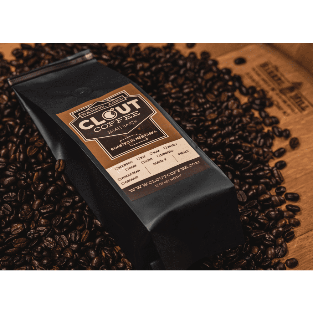 Rum Barrel Aged Coffee, Dark Roast, Whole Bean, 1 lb. bag