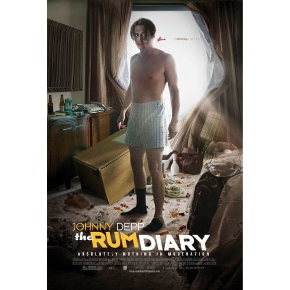 Rum Diary The Movie Poster 16x24 Poster Medium Art Poster 16x24 Unframed, Age: Adults Western Graphic