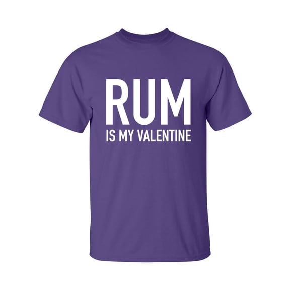 Rum Is My Valentine Adult Short Sleeve T-shirt