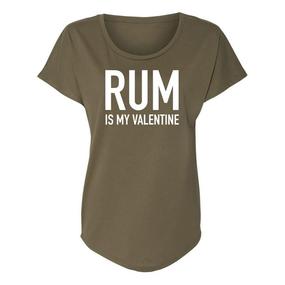 Rum Is My Valentine Womens Dolman Tee