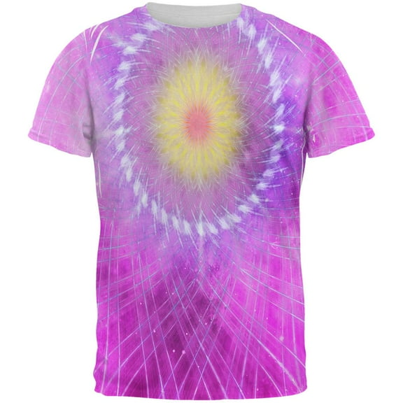 Rum Runner Hibiscus Fractal Mandala All Over Mens T Shirt Multi SM