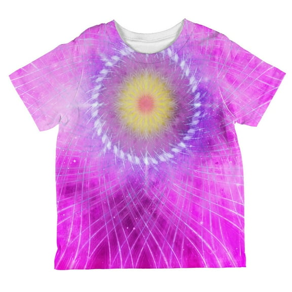 Rum Runner Hibiscus Fractal Mandala All Over Toddler T Shirt Multi 6T