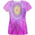 thumbnail image 1 of Rum Runner Hibiscus Fractal Mandala All Over Womens T Shirt Multi MD, 1 of 2