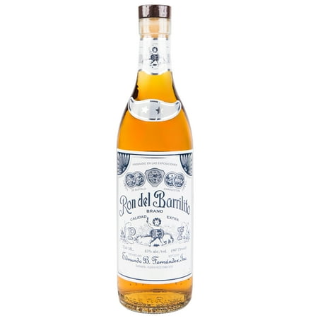 Ron del Barrilito Two Stars Puerto Rico Rum, 750 ml 1 Glass Bottle - 43% ABV, 86 Proof, Gluten-Free, Light-Medium Body
