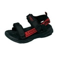 thumbnail image 1 of Rumantou Boys Double Adjustable Strap Lightweight Sandals Boys Sandals Kids Fashion Sport Sandals Outdoor Sandal Athletic Casual Sandals Beach Shoes for US 3,Red, 1 of 9