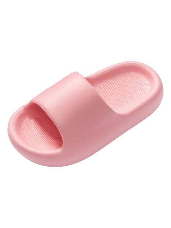 Kids Cloud Slides Girls Boys Slip On Slide Sandals Comfort Non-Slip Thick Sole Slippers Summer Shower Shoes Pool Size for US 11,Pink