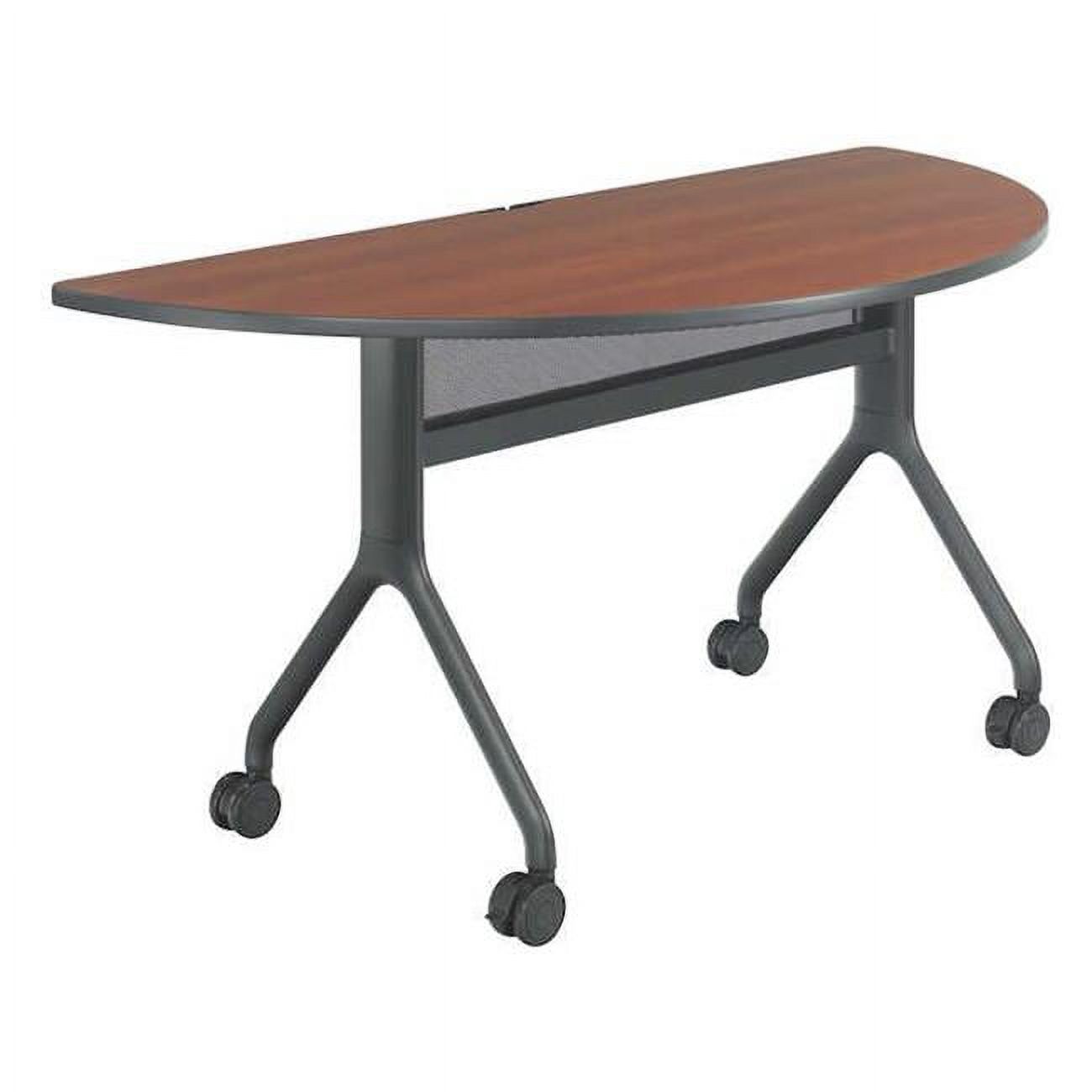 Rumba™ 60 x 30 Half Round Table Cherry/Black