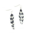 thumbnail image 1 of Genuine Hematite Beaded Dangle Earrings - Lightweight Metallic Gray Drop Earrings Jewelry, 1 of 5
