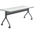 thumbnail image 1 of Safco Rectangle Table Designer White w/Black Base 29 1/2H x 60W x 30D 2036DWBL, 1 of 2