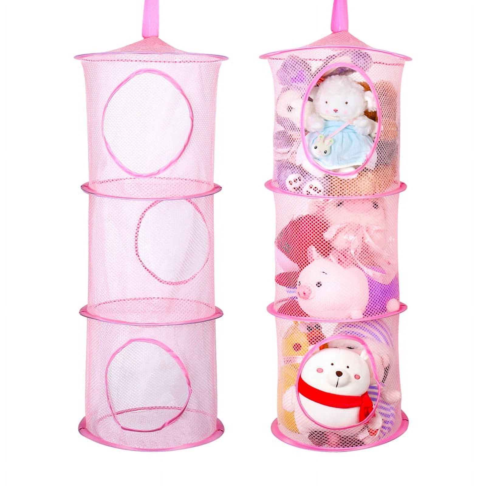 Rumbeast 2 Pcs Hanging Stuffed Animal Storage Net, Foldable 3