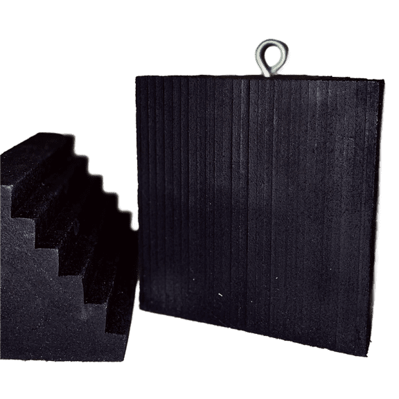 Rumber Heavy Duty, 100% Solid, Black 1 Piece Wheel Chock