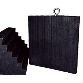 Rumber Heavy Duty, 100% Solid, Black 1 Piece Wheel Chock
