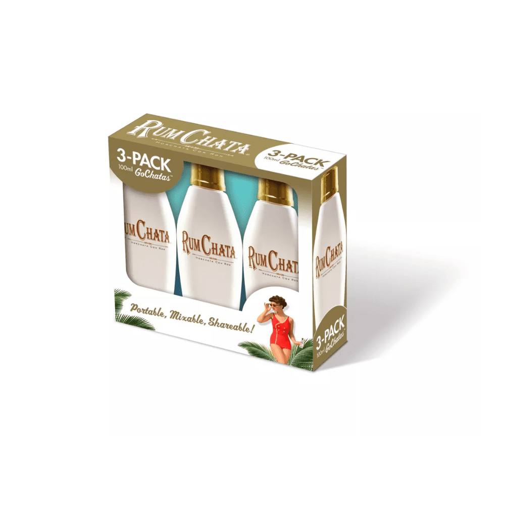 Rumchata Horchata Con Ron Premium Liqueur, 3 Pack, 3 100ml Glass