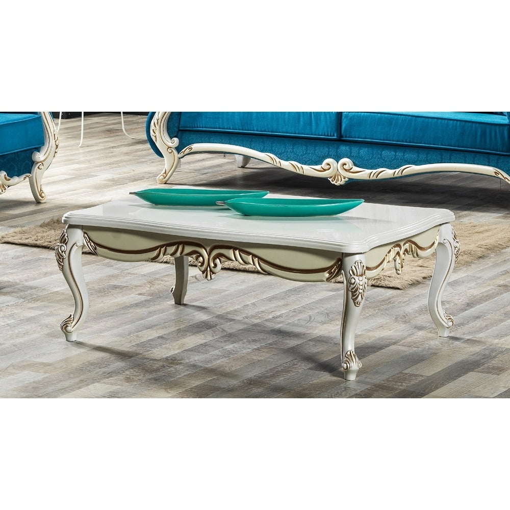 Rumeli MidCentury Modern Coffee Table Cream