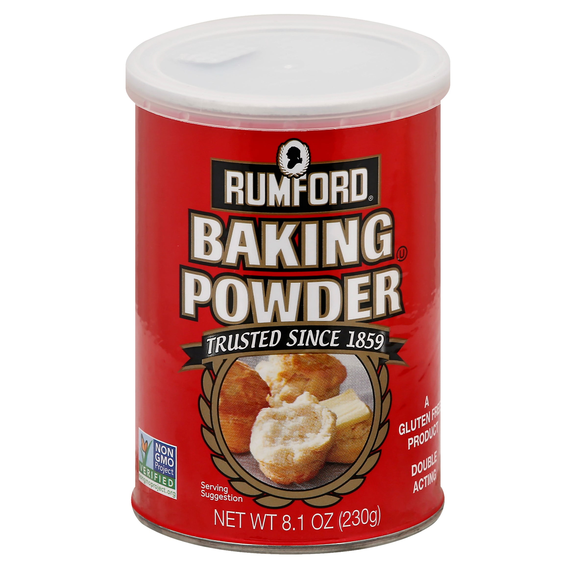 (3 Pack) Rumford, Non-GMO, Gluten-Free, Double Acting Baking Powder, 8.1 Oz