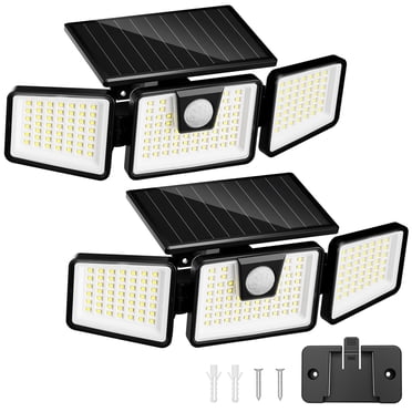 AmeriTop 2Pack Solar Security Lights Outdoor, 1100LM LED Motion Sensor, IP65 Waterproof, Warm White