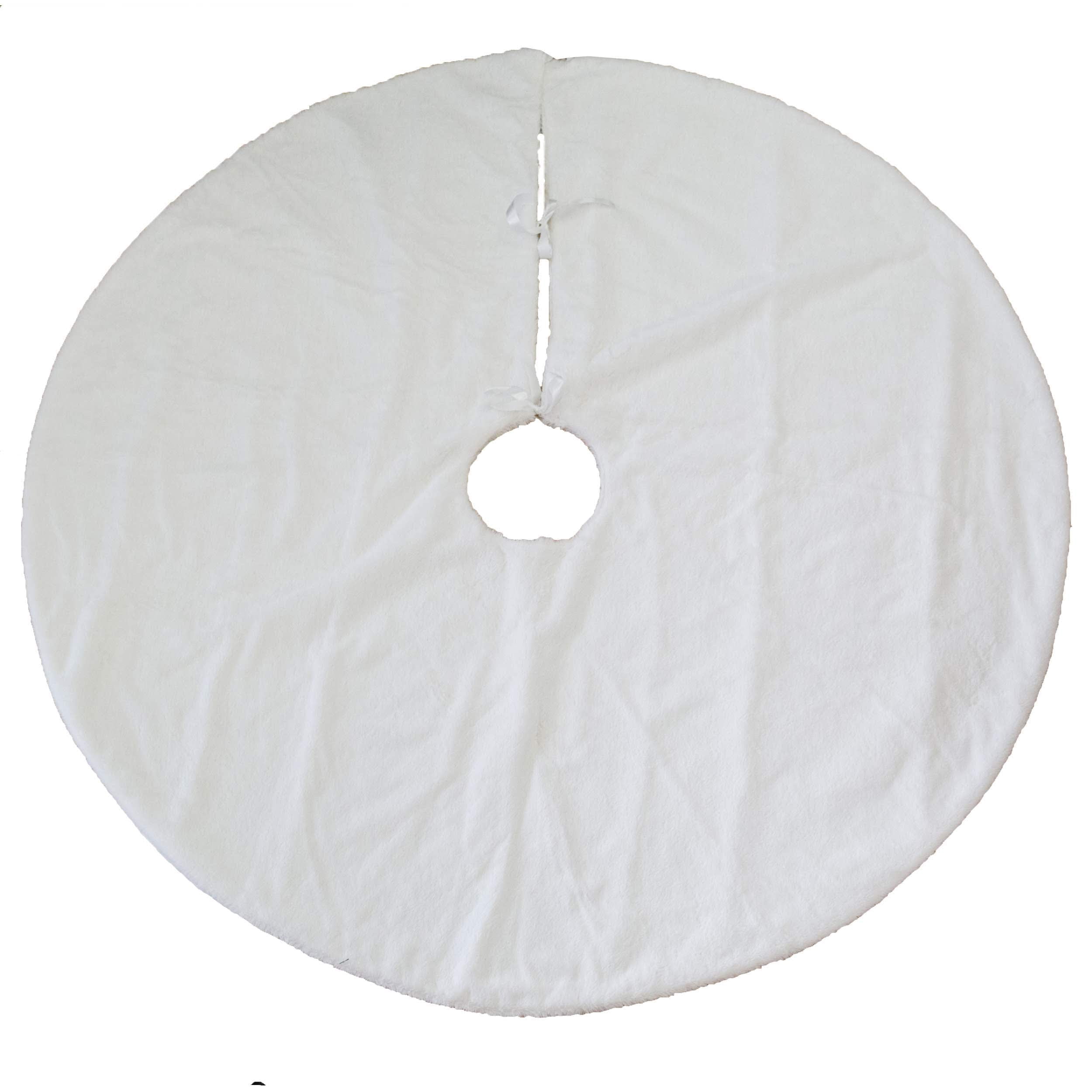 Rumius 55 in. White Christmas Tree Skirt