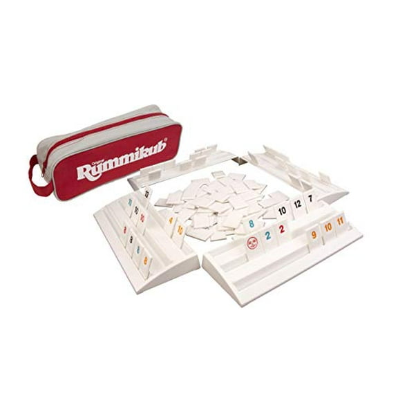 Pressman Rummikub - The Complete Original Game With Full-Size Racks and Tiles in a Durable Canvas Storage Travel Case by Pressman