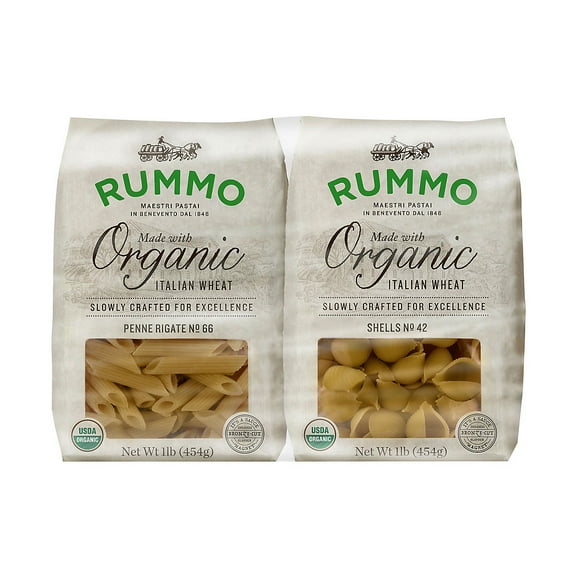 Rummo 100% Organic Penne Rigate & Organic Shells Variety Pack, 4 pk.