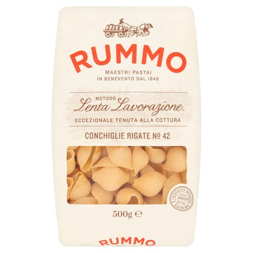 Rummo Conchiglie Rigate Pasta No.42 500g, British Import (Pack of 3)
