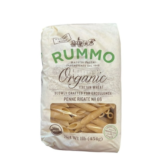 Rummo Italian Pasta, Chickpea Penne Rigate No. 66 Organic, Made in Italy