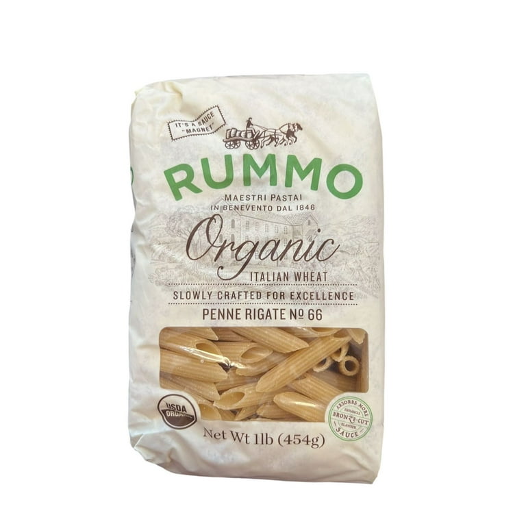 Rummo Italian Pasta, Chickpea Penne Rigate No. 66 Organic, Made in