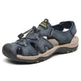 thumbnail image 1 of Rumpra Men’s Closed Toe Sport Sandals, Lightweight Leather Outdoor Hiking Water Shoes, 1 of 10