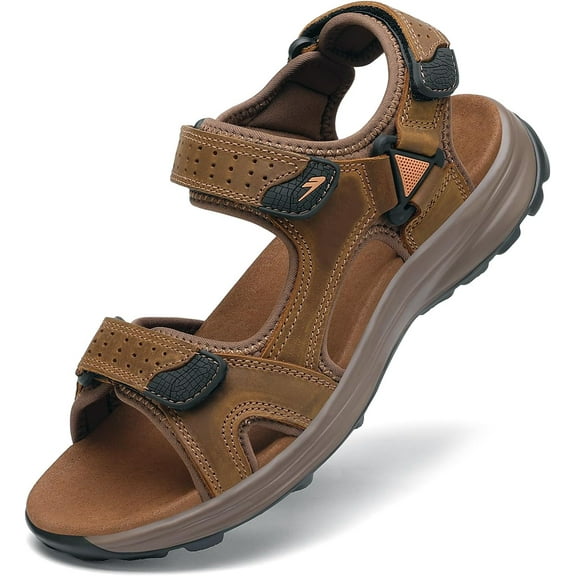 Rumpra Men's Quick-Dry Water Sandals - Lightweight Athletic Sandals with Adjustable Straps for Beach, Swimming, Hiking and Outdoor Activities