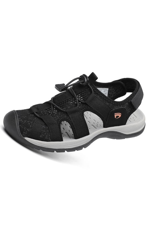 Women’s Hiking Sandals Closed Toe Quick Dry Athletic Water Shoes Beach Sport Mesh Walking Sandals