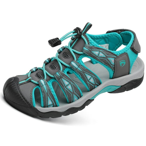 Rumpra Women's Sport Hiking Sandals Closed Toe Summer Outdoor Athletic Walking Sandal Adventure Lightweight Comfortable Beach Sandals Water Shoes