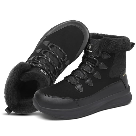 Rumpra Womens Hiking Snow Winter Boots - Water Resistant Non Slip Sole Work Ankle Boots for Women Comfortable Warm Fur Boots for Backpacking Cycling