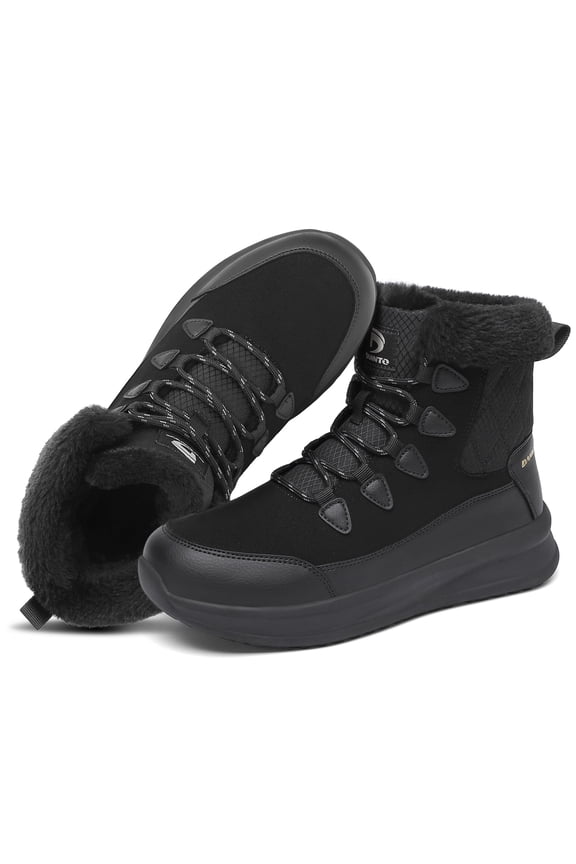 Womens Hiking Snow Winter Boots - Water Resistant Non Slip Sole Work Ankle Boots for Women Comfortable Warm Fur Boots for Backpacking Cycling