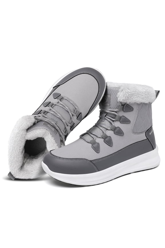 Womens Hiking Snow Winter Boots - Water Resistant Non Slip Sole Work Ankle Boots for Women Comfortable Warm Fur Boots for Backpacking Cycling