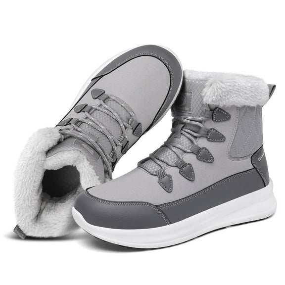 Rumpra Womens Hiking Snow Winter Boots - Water Resistant Non Slip Sole Work Ankle Boots for Women Comfortable Warm Fur Boots for Backpacking Cycling