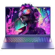 Rumtuk 16 inch Purple Laptop, 16 GB RAM, 512 GB SSD, 2K FHD IPS, Win 11 Pro/Office 2019, Core i7 CPU, Color Backlit KB, Finger Print, USB 3.0, WiFi, 180  Hinge, Notebook for Work Study