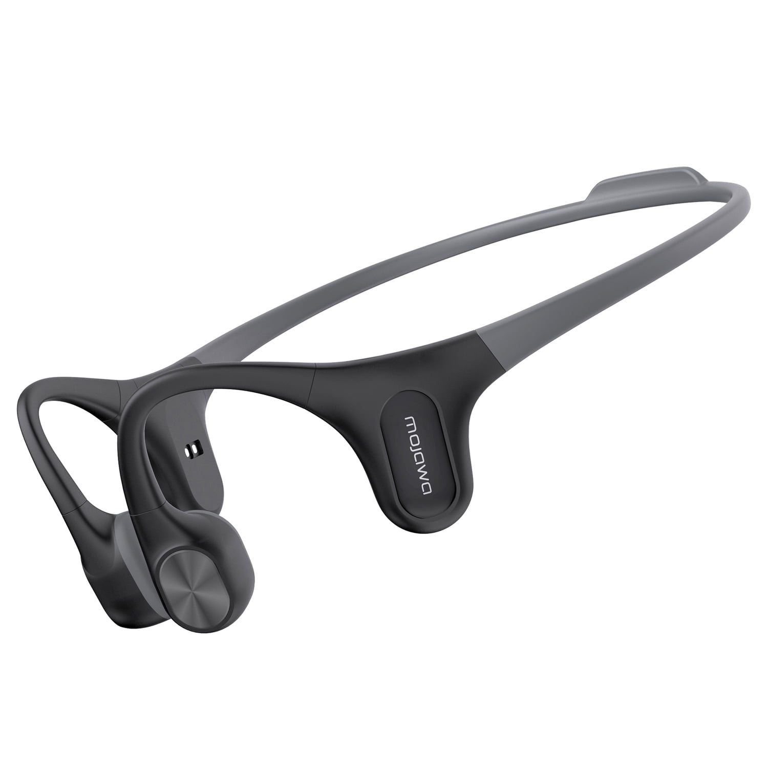 Mojawa Run Air 3rd Generation Sports Waterproof Bluetooth Bone Conduction Headphones w/ Headphone Pouch and Earplugs , Black