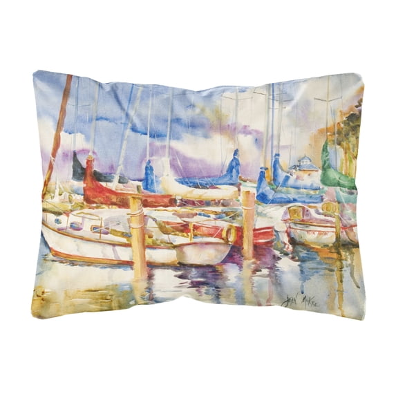 Run Away Sailboats Canvas Fabric Decorative Pillow