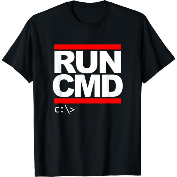 Run CMD T-Shirt for Programmers and Admins T-Shirt