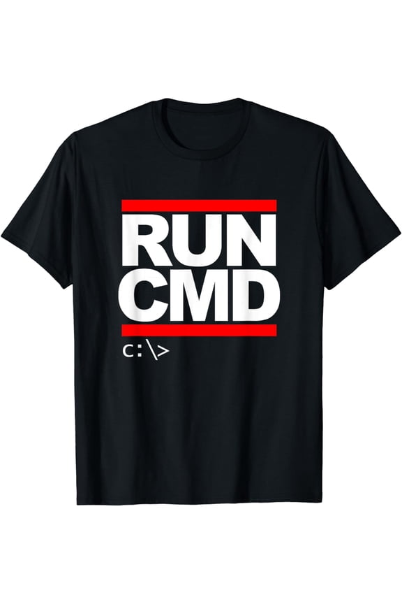 Run CMD T-Shirt for Programmers and Admins T-Shirt